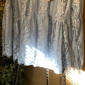 Tops - Powder Blue Lace Top SzM Tops - Powder Blue Lace Top SzM